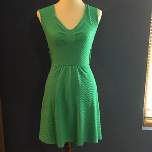 Anthropologie postal green skater dress